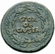 Sestertius - Galba S P Q R O B CIV SER, Rome, 68-69 reverse image