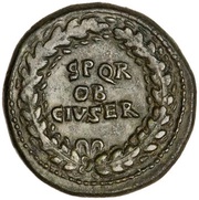 Sestertius - Galba S P Q R O B CIV SER, Rome, 68-69 reverse image