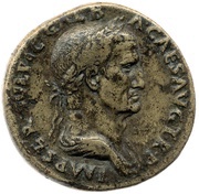 Sestertius - Galba ROMA S C; Roma obverse image
