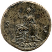 Sestertius - Galba ROMA S C; Roma, Rome, 68-69 reverse image