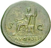 Sestertius - Galba and Livia AVGVSTA S C, Rome, 68-69 reverse image