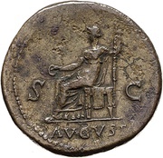 Sestertius - Galba and Livia AVGVSTA S C, Rome, 68-69 reverse image