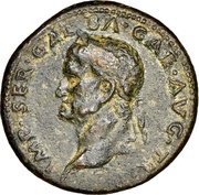 Sestertius - Galba CONCORD AVG S C; Concordia obverse image