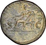 Sestertius - Galba CONCORD AVG S C; Concordia, Rome, 68-69 reverse image