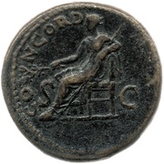 Sestertius - Galba CONCORD AVG S C; Concordia, Rome, 68-69 reverse image