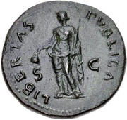 Sestertius - Galba LIBERTAS PVBLICA S C; Libertas, Rome, 68-69 reverse image