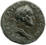 Sestertius - Galba S C; Victory obverse image