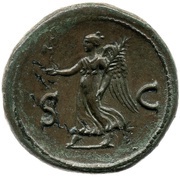 Sestertius - Galba S C; Victory, Rome, 68-69 reverse image
