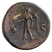 Sestertius - Galba S C; Victory, Rome, 68-69 reverse image