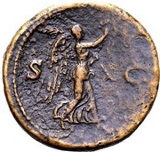 Sestertius - Galba S C; Victory, Rome, 68-69 reverse image