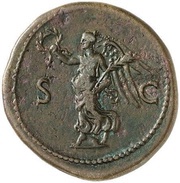 Sestertius - Galba S C; Victory, Rome, 68-69 reverse image