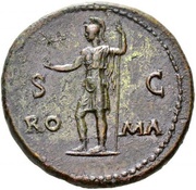 Sestertius - Galba ROMA S C; Roma and Victory, Rome, 68-69 reverse image