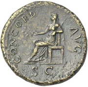 Sestertius - Galba CONCORD AVG S C; Concordia, Rome, 68-69 reverse image