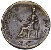 Sestertius - Galba CONCORD AVG S C; Concordia, Rome, 68-69 reverse image