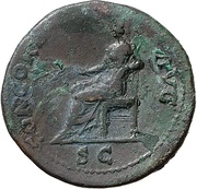 Sestertius - Galba CONCORD AVG S C; Concordia, Rome, 68-69 reverse image