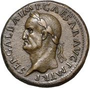 Sestertius - Galba CONCORD AVG S C; Concordia obverse image