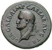 Sestertius - Galba LIBERTAS PVBLICA S C; Libertas obverse image
