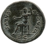 Sestertius - Galba SALVS AVGVSTA S C; Salus, Rome, 68-69 reverse image