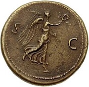 Sestertius - Galba S C; Victory, Rome, 68-69 reverse image