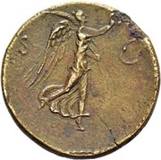 Sestertius - Galba S C; Victory, Rome, 68-69 reverse image