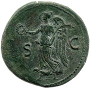 Sestertius - Galba S C; Victory, Rome, 68-69 reverse image