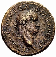 Sestertius - Galba S P Q R O B CIV SER obverse image