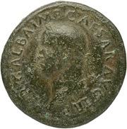 Sestertius - Galba S P Q R O B CIV SER obverse image