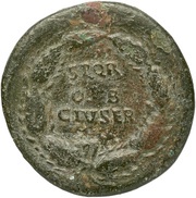 Sestertius - Galba S P Q R O B CIV SER, Rome, 68-69 reverse image
