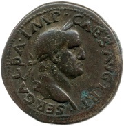 Sestertius - Galba EX S C OB CIVES SER obverse image