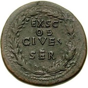 Sestertius - Galba EX S C OB CIVES SER, Rome, 68-69 reverse image
