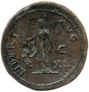 Sestertius - Galba LIBERT AVG S C R XL; Libertas, Rome, 68-69 reverse image