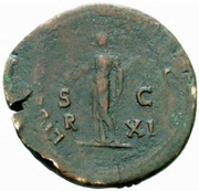 Sestertius - Galba LIBERT AVG S C R XL; Libertas, Rome, 68-69 reverse image