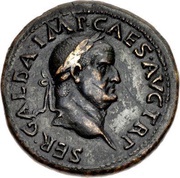 Sestertius - Galba LIBERTAS AVGVSTA S C; Libertas obverse image