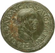 Sestertius - Galba LIBERTAS AVGVSTA S C; Libertas obverse image