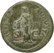 Sestertius - Galba LIBERTAS AVGVSTA S C; Libertas, Rome, 68-69 reverse image