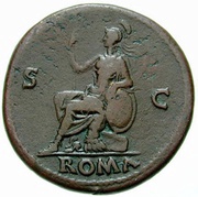 Sestertius - Galba ROMA S C; Roma, Rome, 68-69 reverse image