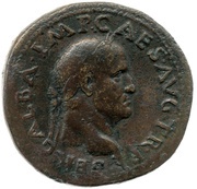 Sestertius - Galba ROMA S C R XL; Roma obverse image