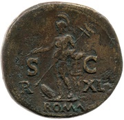 Sestertius - Galba ROMA S C R XL; Roma, Rome, 68-69 reverse image