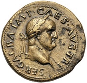 Sestertius - Galba ROMA S C; Roma and Victory obverse image