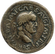 Sestertius - Galba ROMA S C; Roma and Victory obverse image
