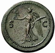 Sestertius - Galba S C; Victory, Rome, 68-69 reverse image