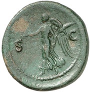 Sestertius - Galba S C; Victory, Rome, 68-69 reverse image