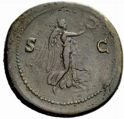 Sestertius - Galba S C; Victory, Rome, 68-69 reverse image