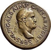 Sestertius - Galba ADLOCVTIO S C obverse image