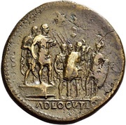 Sestertius - Galba ADLOCVTIO S C, Rome, 68-69 reverse image