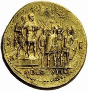 Sestertius - Galba ADLOCVTIO S C, Rome, 68-69 reverse image