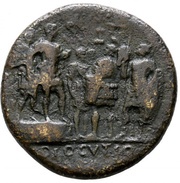 Sestertius - Galba ADLOCVTIO S C, Rome, 68-69 reverse image