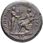 Sestertius - Galba HISPANIA CLVNIA SVL S C, Rome, 68-69 reverse image