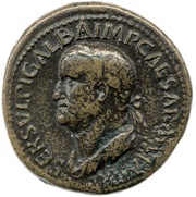 Sestertius - Galba HISPANIA CLVNIA SVL S C obverse image