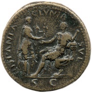 Sestertius - Galba HISPANIA CLVNIA SVL S C, Rome, 68-69 reverse image